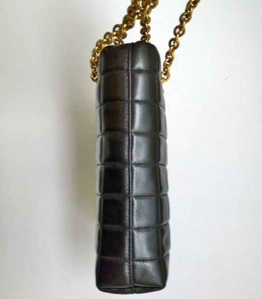 Saint Laurent Square Quilted Small Tote with Gold Tone Chain Bag New with Box