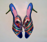 Christian Louboutin Multitaski 70 Metallic Multicolor Leather Mules Sandals