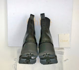 Chloé Owena Black Ankle Platform Boots with Elastic Sides