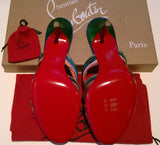 Christian Louboutin Multitaski 70 Metallic Multicolor Leather Mules Sandals