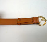 Gucci Blondie Belt Luggage Tan Leather with Gold GG Buckle 3cm