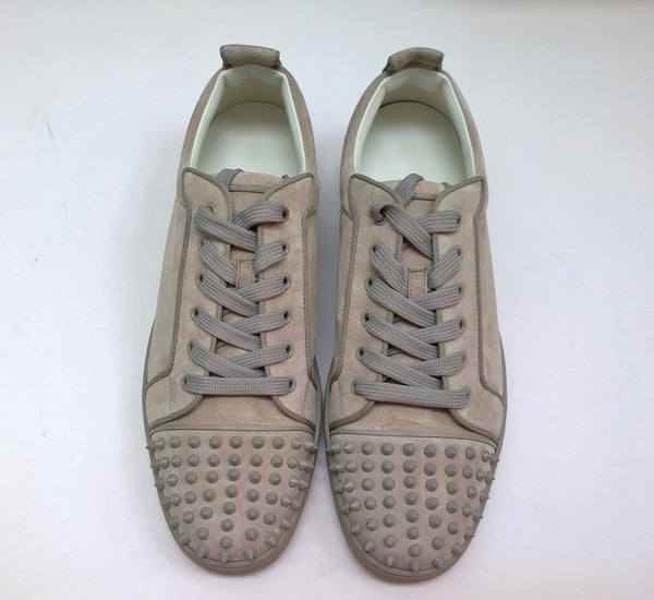 Christian Louboutin Louis Junior Spikes Sneakers in Warm Grey Goose
