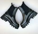 Chloé Owena Black Ankle Platform Boots with Elastic Sides