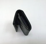 Chanel Black Cavier Leather Quilted CC Logo Small Flap Card Holder Wallet