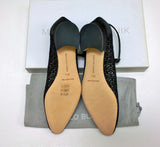 Manolo Blahnik Listana Lace and Satin Ankle Strap Block Heels