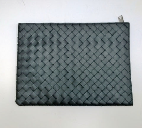 Bottega Veneta Computer Laptop Black Leather Clutch Case