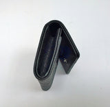 Chanel Black Cavier Leather Quilted CC Logo Small Flap Card Holder Wallet