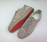 Christian Louboutin Louis Junior Spikes Sneakers in Warm Grey Goose
