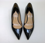 Paul Andrew Ankara Black Patent Rhinestone Jewel Heels
