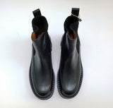 Chloé Owena Black Ankle Platform Boots with Elastic Sides