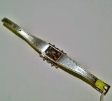 Roger Vivier Broche Vivier Bracelet in Lemon Yellow Leather with Rhinestone Buckle