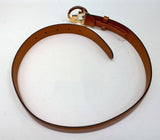 Gucci Blondie Belt Luggage Tan Leather with Gold GG Buckle 3cm
