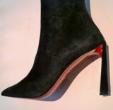 Christian Louboutin Condora 85 Black Suede Heel Boots