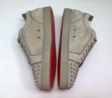 Christian Louboutin Louis Junior Spikes Sneakers in Warm Grey Goose