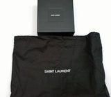Saint Laurent Cassandre 70cm Black Patent Logo Belt