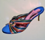 Christian Louboutin Multitaski 70 Metallic Multicolor Leather Mules Sandals
