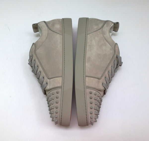 Christian Louboutin Louis Junior Spikes Sneakers in Warm Grey Goose