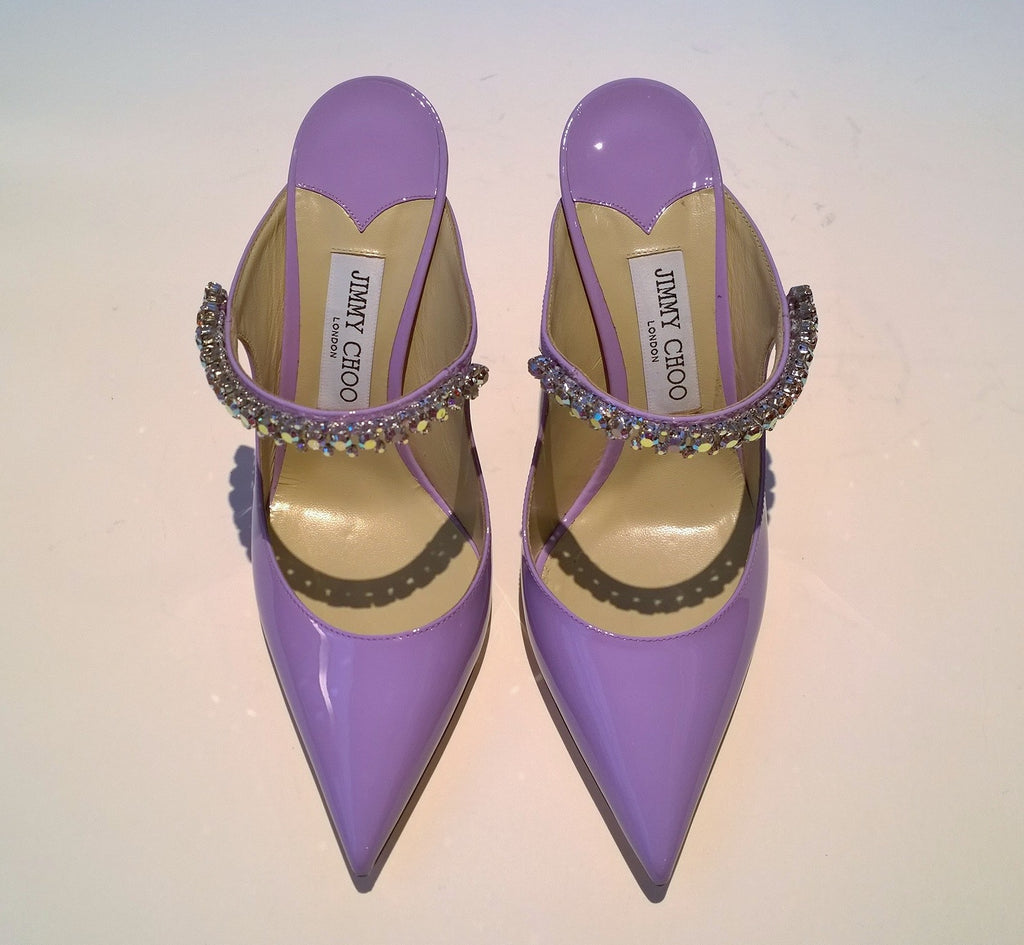 Jimmy Choo Purple Bing 100 Heeled Sandals