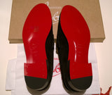 Christian Louboutin No Penny Black Suede Loafers Flats NIB Shoes