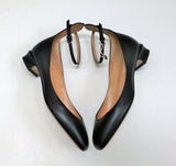 Valentino Garavani Tango Black Leather Ankle Strap Flats