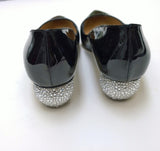Paul Andrew Ankara Black Patent Rhinestone Jewel Heels