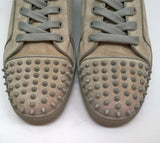Christian Louboutin Louis Junior Spikes Sneakers in Warm Grey Goose