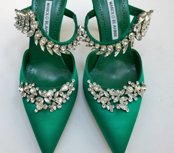 Manolo blahnik lurum green deals