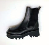 Chloé Owena Black Ankle Platform Boots with Elastic Sides