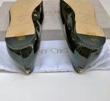 Jimmy Choo Love Black Patent Pointy Flats Shoes