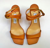 Jimmy Choo Jago 60 Ankle Strap Sandals in Caramel Brown Zsa
