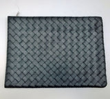 Bottega Veneta Computer Laptop Black Leather Clutch Case