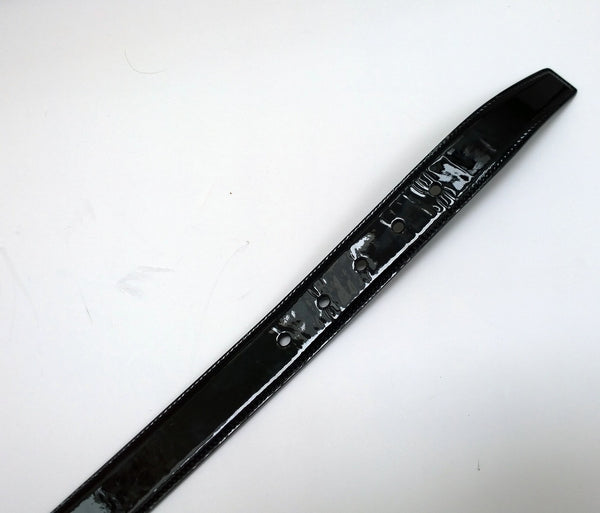 Saint Laurent Cassandre 70cm Black Patent Logo Belt
