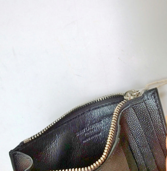 Saint Laurent Fragments Card Wallet YSL Black Leather Logo Case