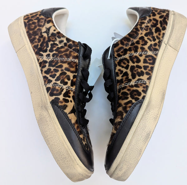 Golden Goose Soul Star Sneakers Leopard Calf with Black Leather Sale Trainers New in Box