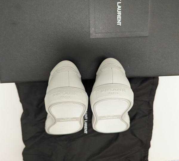 Saint Laurent Andy White Leather Low Top Sneakers New in Box Gym