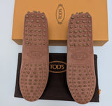 Tod's Antique Rose Suede Dark Bruised Pink Loafers New in Box Driving Shoes