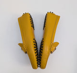 Tod's T Loafers in Mustard Yellow Leather New in Box Shoes