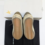 Golden Goose Super-Star Dark Green Distressed Suede-Trimmed Full-Grain Leather Sneakers New in Box