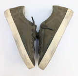 Golden Goose Super-Star Dark Green Distressed Suede-Trimmed Full-Grain Leather Sneakers New in Box