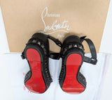 Christian Louboutin Pyraclou 60 Black Studs Platform Wedge Sandals New in Box