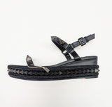 Christian Louboutin Pyraclou 60 Black Studs Platform Wedge Sandals New in Box