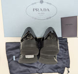 Prada New in Box Black Patent Leather Logo Loafers