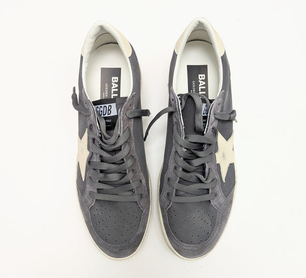Golden Goose Ball Star Distressed Suede-Trimmed Leather Sneakers New in Box