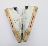 Golden Goose Super-Star Penstar Classic New in Box Calf Leopard Star with Metallic Green Accent
