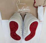 Christian Louboutin Tutti Rui Stark White Leather Sneakers New in Box