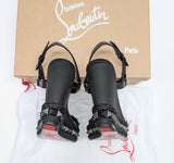 Christian Louboutin Pyraclou Platform Sandals in Black with Studs New in Box Heels