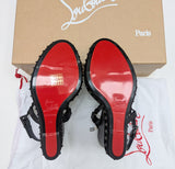 Christian Louboutin Pyraclou Platform Sandals in Black with Studs New in Box Heels