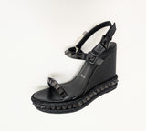 Christian Louboutin Pyraclou Platform Sandals in Black with Studs New in Box Heels