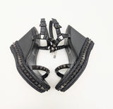 Christian Louboutin Pyraclou Platform Sandals in Black with Studs New in Box Heels