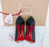 Christian Louboutin Sporty Kate 85 Last Night Navy Leather Heels New in Box Authentic